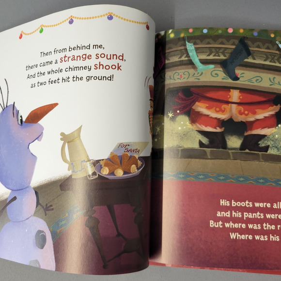 Disney Frozen Olaf's Night Before Christmas Hardcover Book & CD 2015 - Picture 5 of 14
